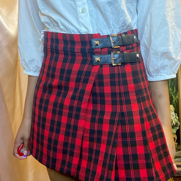 Michael Kors Plaid Mini Skirt Skirt - Picture 4 of 5